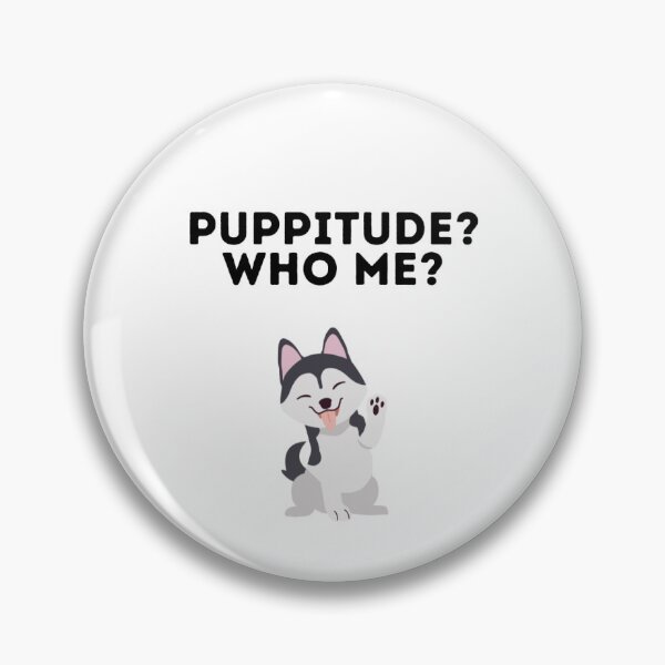 Item preview, Puppitude? Who me Husky white designed and sold by Dolsini Dog Designs.