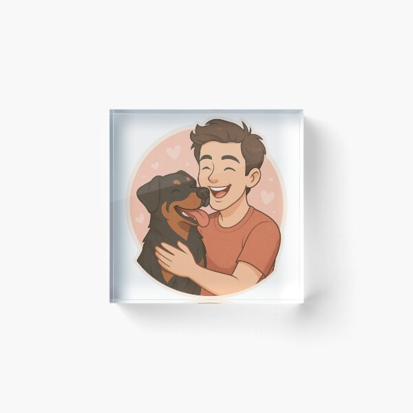 Item preview, Strength & Loyalty: Man & Beauceron Cartoon designed and sold by GoodyPaws.