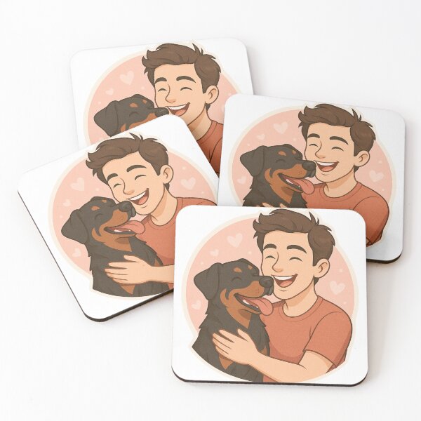 Item preview, Strength & Loyalty: Man & Beauceron Cartoon designed and sold by GoodyPaws.