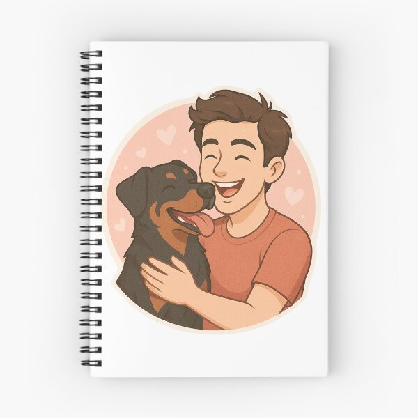 Item preview, Strength & Loyalty: Man & Beauceron Cartoon designed and sold by GoodyPaws.