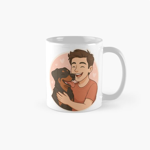 Item preview, Strength & Loyalty: Man & Beauceron Cartoon designed and sold by GoodyPaws.