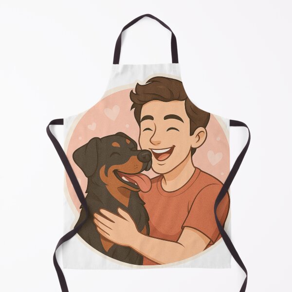 Item preview, Strength & Loyalty: Man & Beauceron Cartoon designed and sold by GoodyPaws.