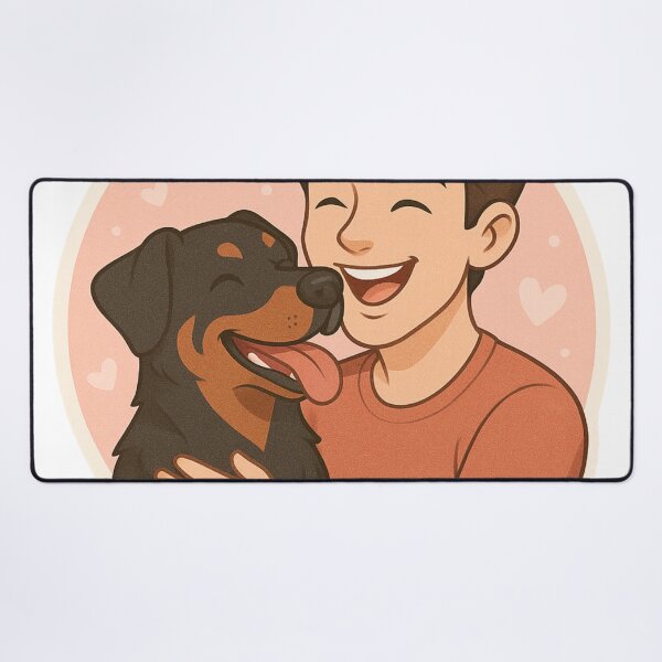 Item preview, Strength & Loyalty: Man & Beauceron Cartoon designed and sold by GoodyPaws.