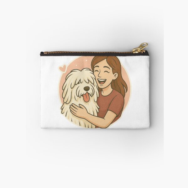 Item preview, Corded Companions: Woman & Komondor Cartoon designed and sold by GoodyPaws.