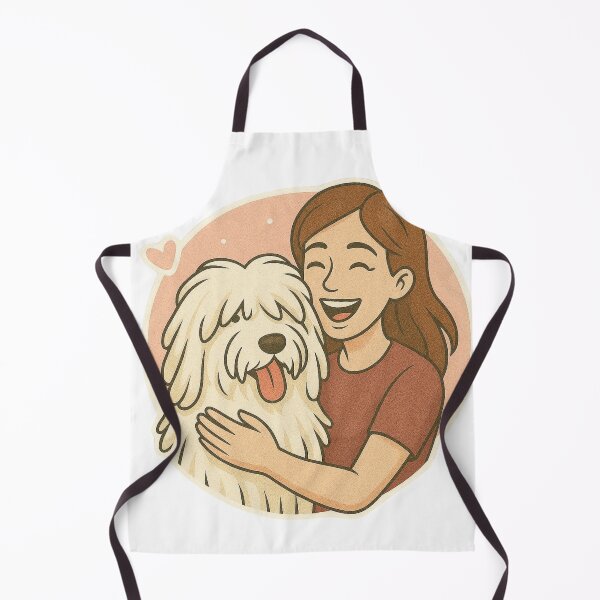 Item preview, Corded Companions: Woman & Komondor Cartoon designed and sold by GoodyPaws.