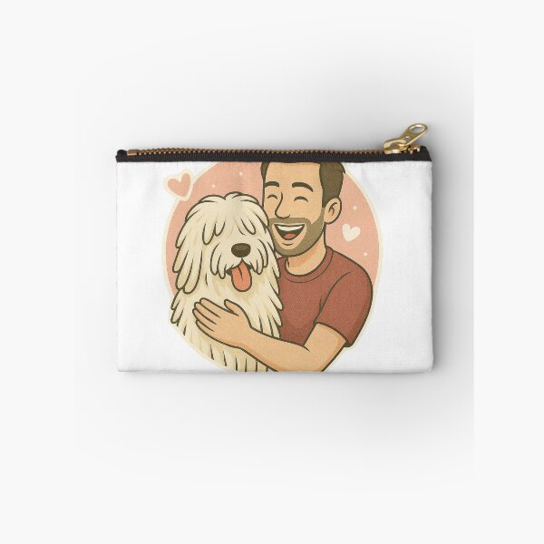 Item preview, Guardian Bond: Man & Komondor Cartoon designed and sold by GoodyPaws.