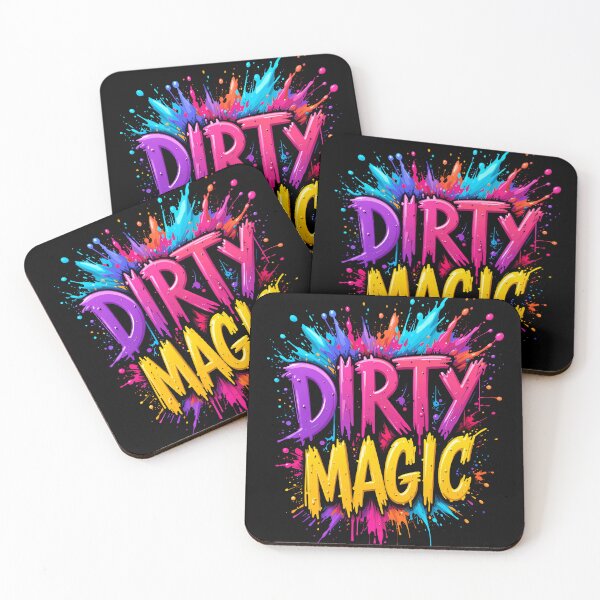 Item preview, DIRTY MAGIC - Bold Cartoon Typography with Explosive Color Splatters designed and sold by BrushRushX.