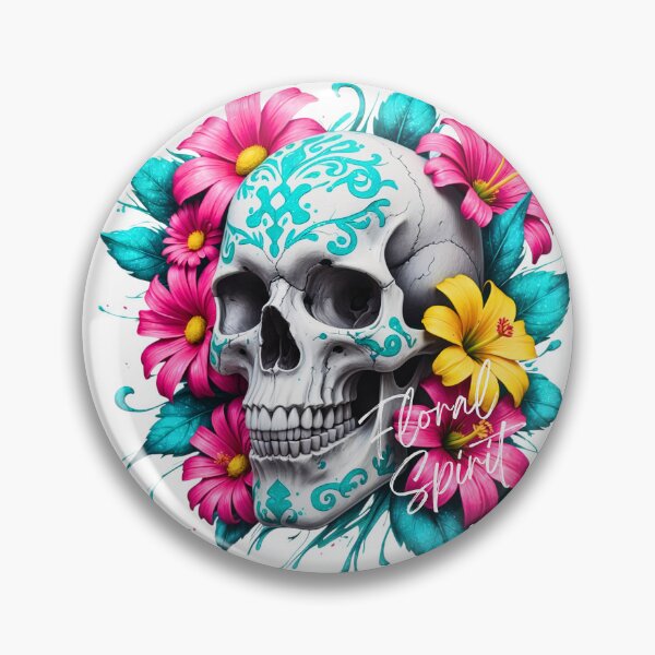 Item preview,  Floral Spirit: Hibiscus Skull Art designed and sold by Frame of Mind .
