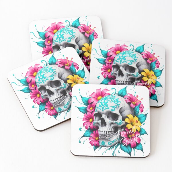 Item preview,  Floral Spirit: Hibiscus Skull Art designed and sold by Frame of Mind .