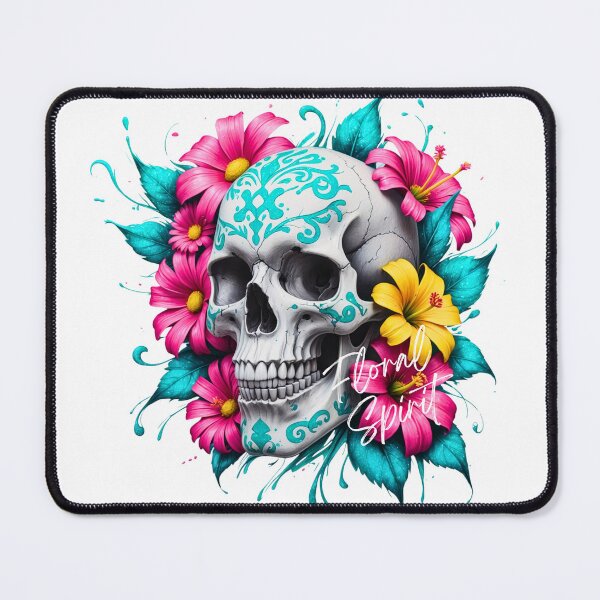 Item preview, Floral Spirit: Hibiscus Skull Art designed and sold by Frame of Mind .