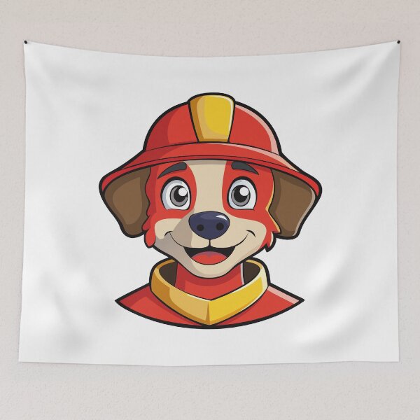 Item preview, Cartoon Fire Dog with Red Helmet. designed and sold by GregorySmithRed.