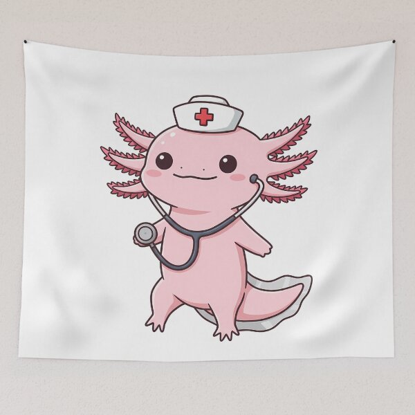 Artikelvorschau, Axolotl Healthcare Hero - Süße Krankenschwester-Anerkennung entworfen und verkauft von k3rstman1.