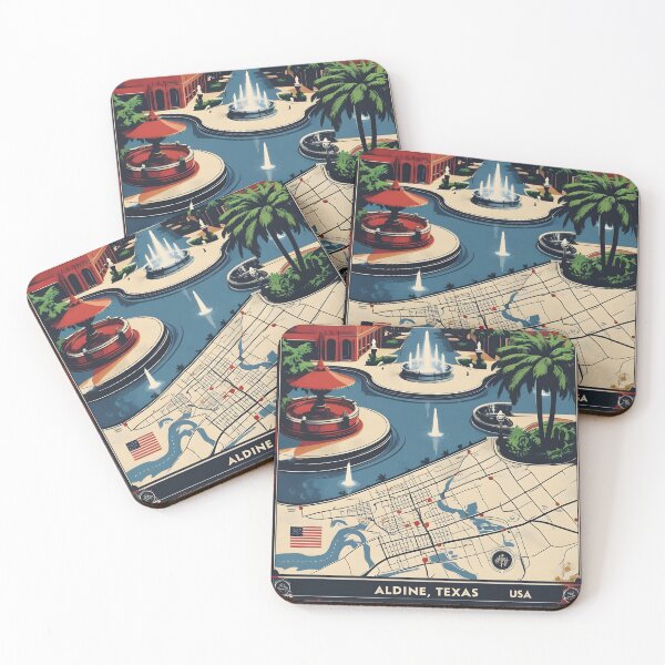Item preview, Aldine Texas USA Vintage Travel Tourism designed and sold by TravelersGems.