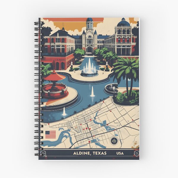 Item preview, Aldine Texas USA Vintage Travel Tourism designed and sold by TravelersGems.
