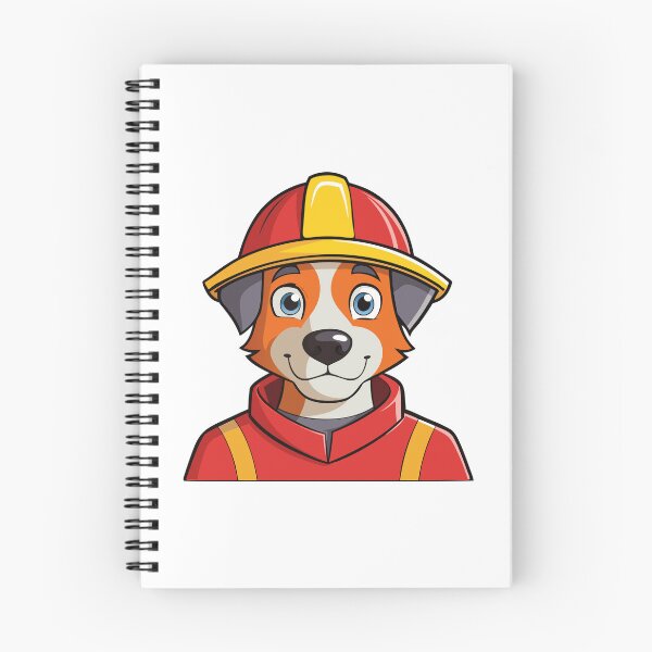 Item preview, Cartoon Firefighter Dog – Puppy in Red Uniform and Helmet. designed and sold by GregorySmithRed.
