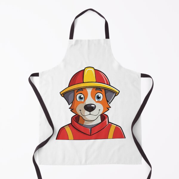 Item preview, Cartoon Firefighter Dog – Puppy in Red Uniform and Helmet. designed and sold by GregorySmithRed.
