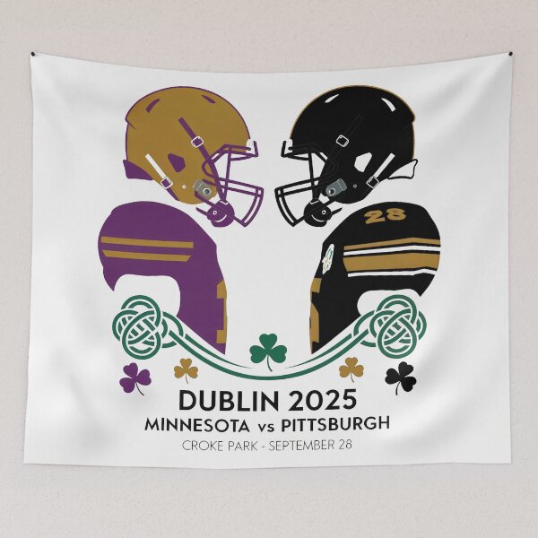 Item preview, Minnesota v Pittsburgh Dublin Ireland 2025 designed and sold by CELTIC-DESIGNS.