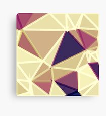 geometric triangle polygon pattern abstract in brown and red Canvas Print