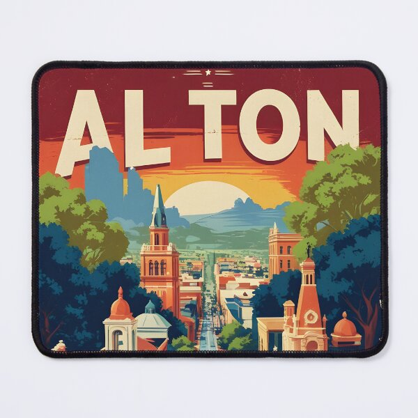 Item preview, Alton Texas USA Vintage Travel Tourism  designed and sold by TravelersGems.