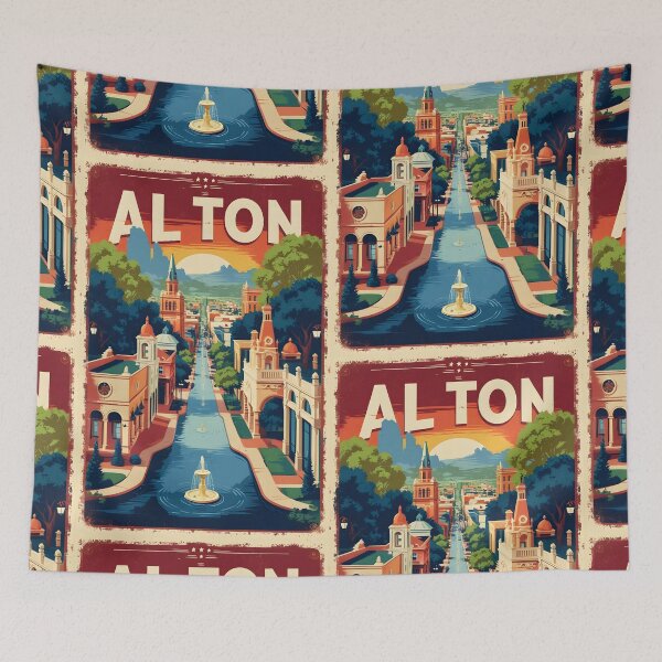 Item preview, Alton Texas USA Vintage Travel Tourism  designed and sold by TravelersGems.