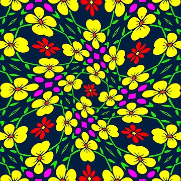 Artwork thumbnail, Colorful Background Flowers Pattern by Patternflower