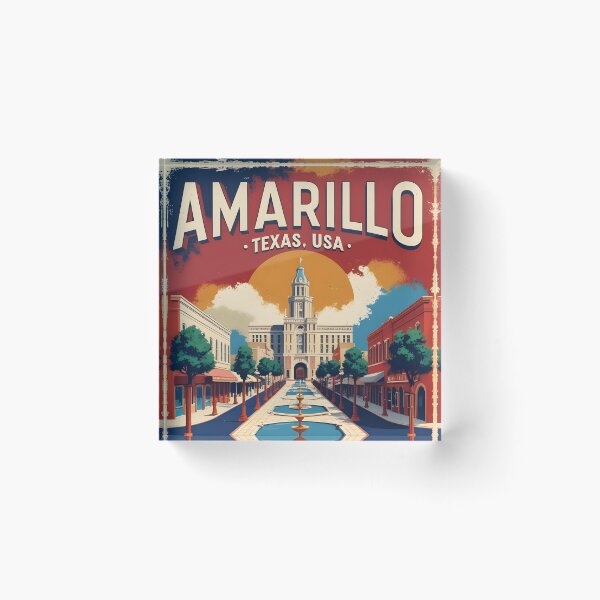 Item preview, Amarillo Texas USA Vintage Travel Tourism  designed and sold by TravelersGems.
