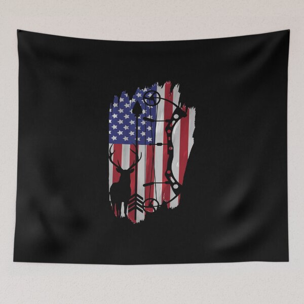 Item preview, USA Bow Hunting Flag Patriotic Gift designed and sold by Dodymax.