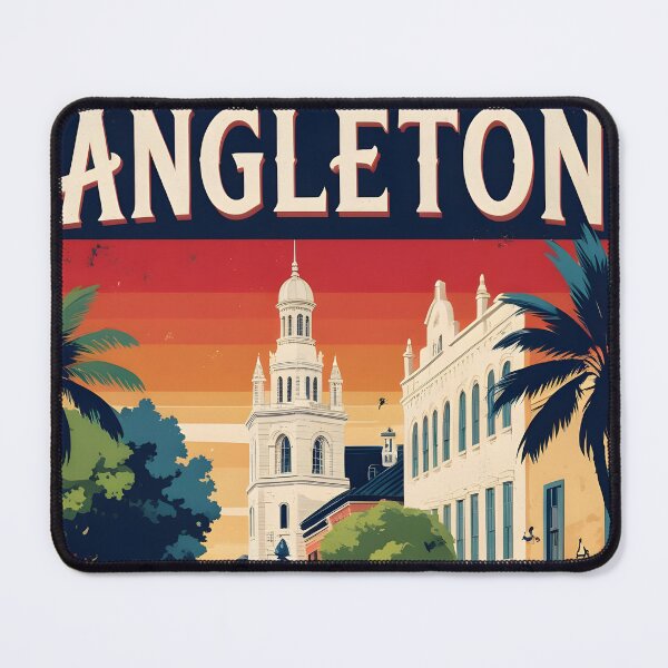 Item preview, Angleton Texas USA Vintage Travel Tourism designed and sold by TravelersGems.