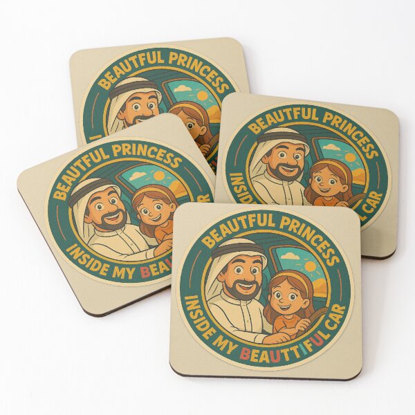 Item preview, Beautiful Princess Inside My Beautiful Car – Cute Arabic Dad & Daughter Sticker designed and sold by alizo74.