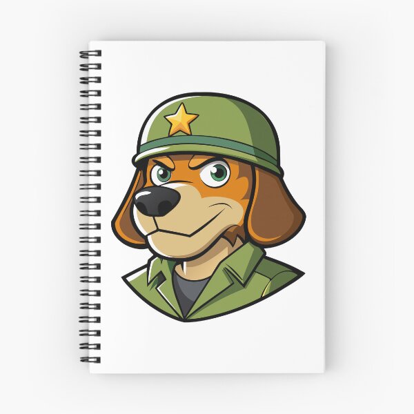 Item preview, Cartoon Soldier Dog – Puppy in Green Army Uniform and Helmet. designed and sold by GregorySmithRed.
