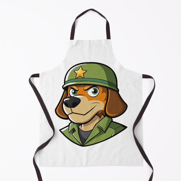 Item preview, Cartoon Soldier Dog – Puppy in Green Army Uniform and Helmet. designed and sold by GregorySmithRed.