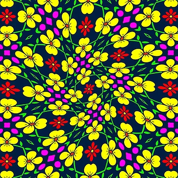 Artwork thumbnail, Colorful Background Flowers Pattern by Patternflower