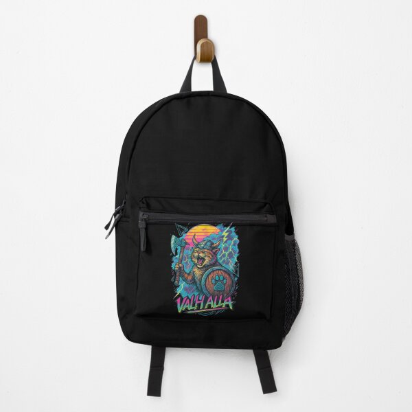 Item preview, Viking Cat Valhalla Norse Retro Vaporwave designed and sold by TomFrontierArt.