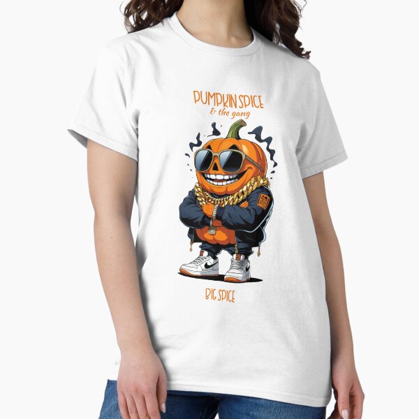 Artikel-Vorschau von "Big Spice & The Gang" – Pumpkin Spice Cartoon Squad | Süßes Herbst-Geschenk für Liebhaber Modell 2, designt und verkauft von Snark&Cotton.