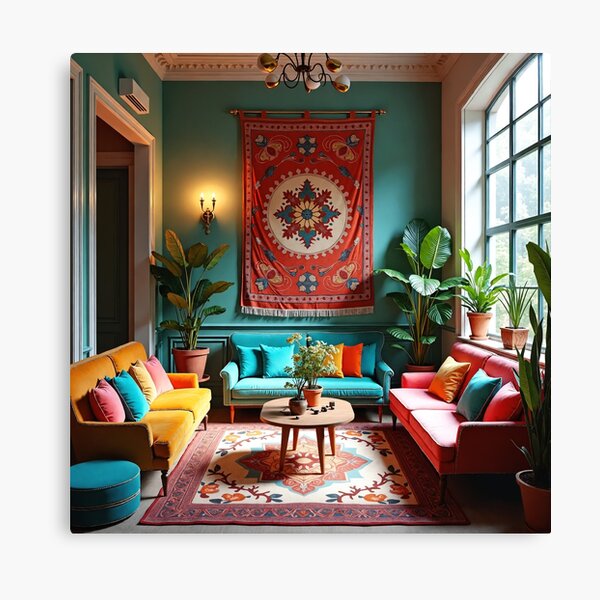 Item preview, Apartment Decorating - Bohemian Dream Living Room with Tapestry and Jewel Tones designed and sold by Dreams--Cape.