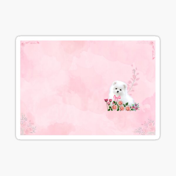Item preview, Floral Puppy Bliss in Pink Wonderland designed and sold by cillioo.