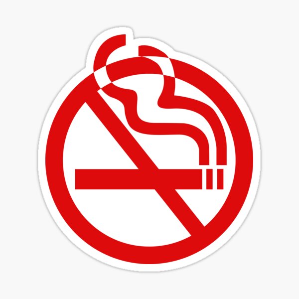 Red No Smoking Sign Sticker