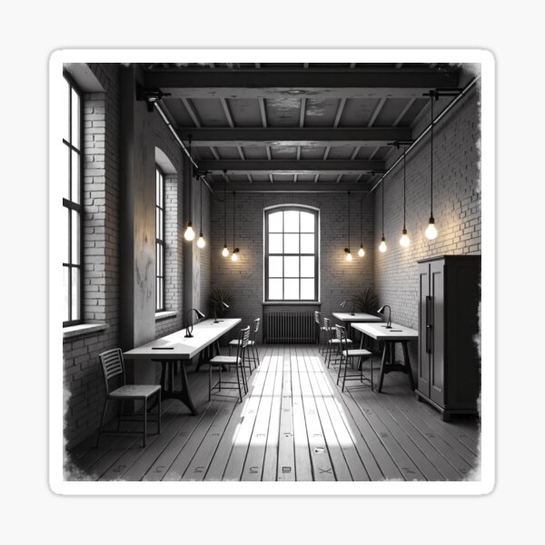 Item preview, Apartment Decorating - Industrial Chic Office Space with Exposed Brick designed and sold by Dreams--Cape.