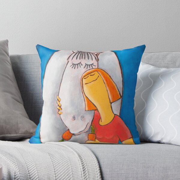 The horse - You and me Throw Pillow