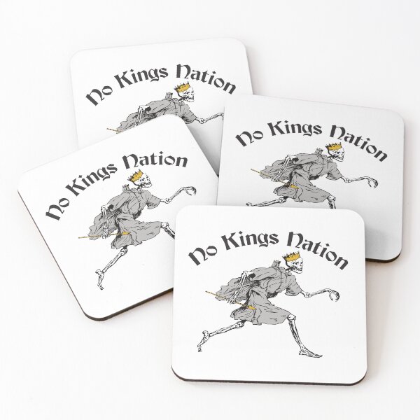 Item preview, No Kings Nation Running Skull With Crown Gray designed and sold by TheRainFamily.