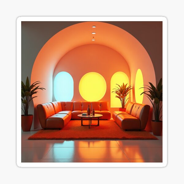 Item preview, Apartment Decorating - Retro Futurism Living Room with Ambient Lighting designed and sold by Dreams--Cape.