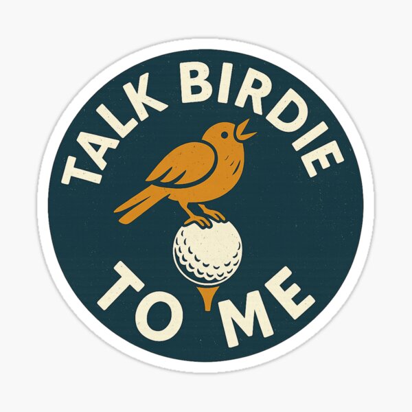 Vista previa del artículo con la obra «Insignia de golf Talk Birdie to Me», diseñado y vendido por dessertcruzing.