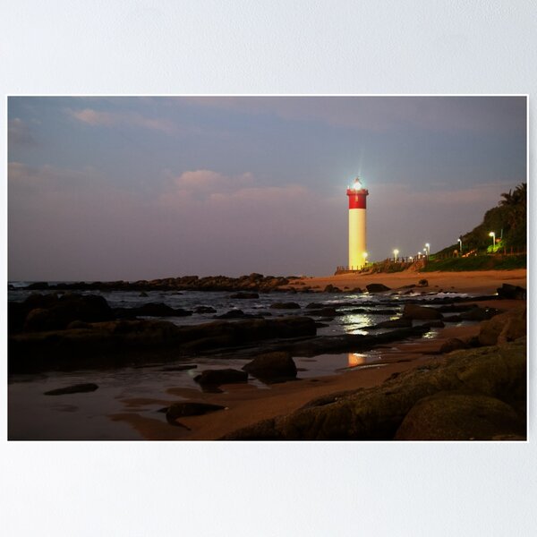 Item preview, Umhlanga Lighthouse at Dawn – Tranquil Coastal Wall Art designed and sold by jacoalberts.