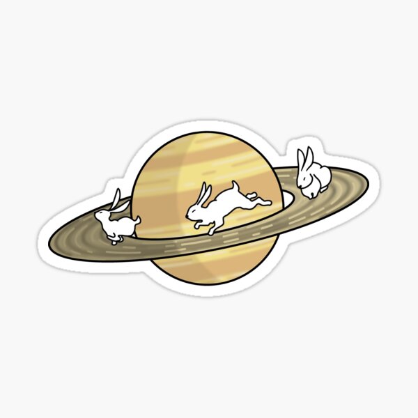 Item preview, Rabbits running on saturn designed and sold by MissInkspire.