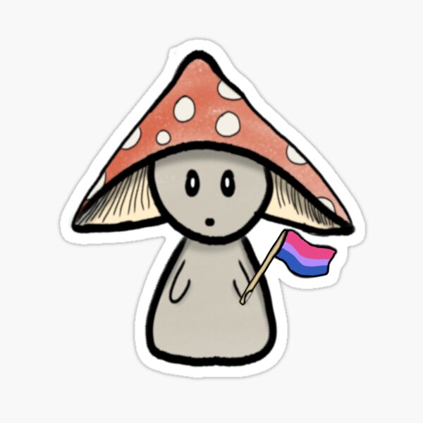 Item preview, Mushroom Dood-le Bisexual Pride Flag designed and sold by CrimsonAdri.
