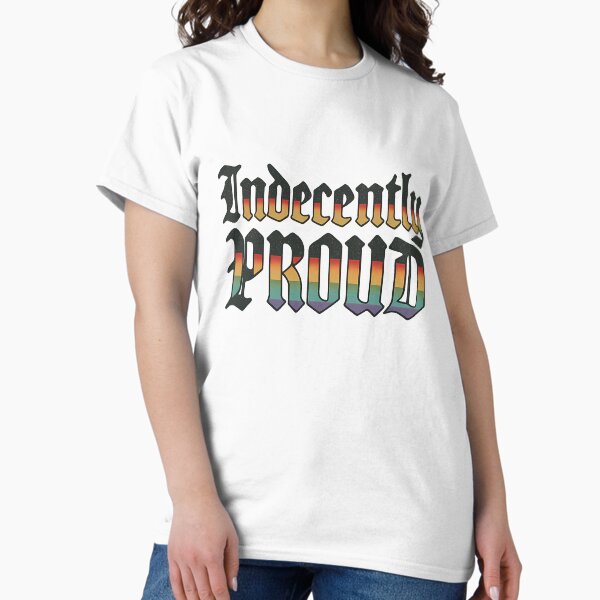 Item preview, Indecently Proud – Rainbow Gothic Typography designed and sold by Haus Of Sin.