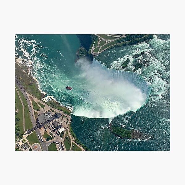 Item preview, Niagara Falls from Above – Horseshoe Falls Aerial Photography Print designed and sold by Dzmitry Lens.