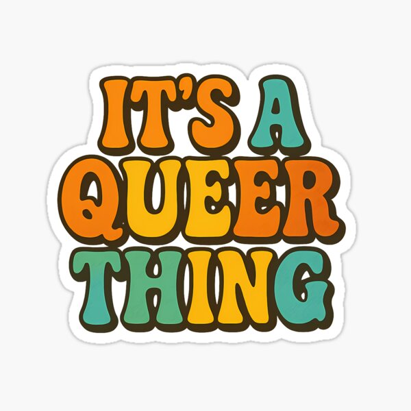 Item preview, It's a Queer Thing – Bold Retro Typography designed and sold by Haus Of Sin.