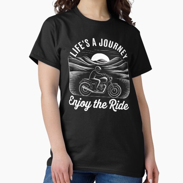Item preview, Life’s A Journey Enjoy the Ride - It's a great gift for a motorcycle enthusiast who loves freedom, adventure, and vintage style. designed and sold by ZyziowskyArt.