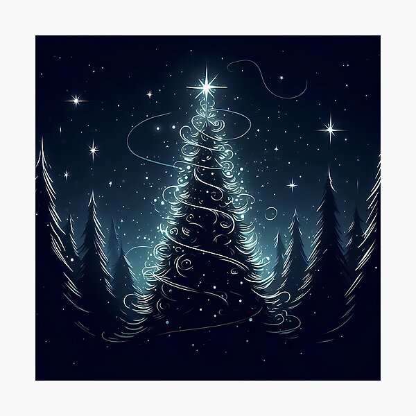 Item preview, Fir tree in the starry night designed and sold by Artillenium.